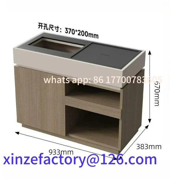 

Customizable LXC sofa side cabinet tea cabinet movable solid wood home living room storage office tea table