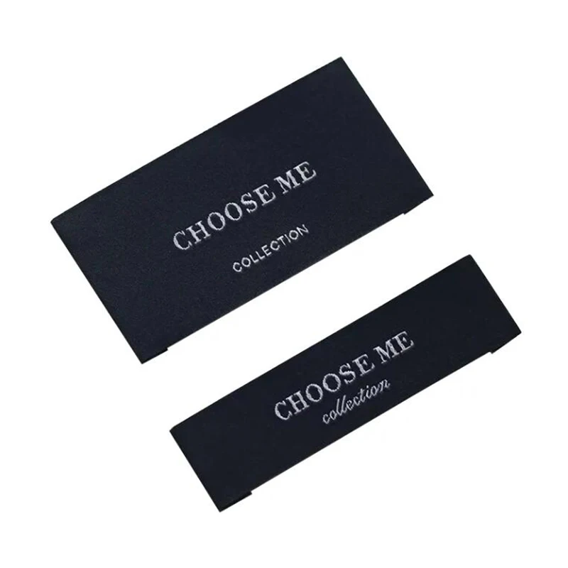 Custom High Quality Clothing Woven Label Private Logo Brand Name Tag Neck Label Main Label For Garment Accessories