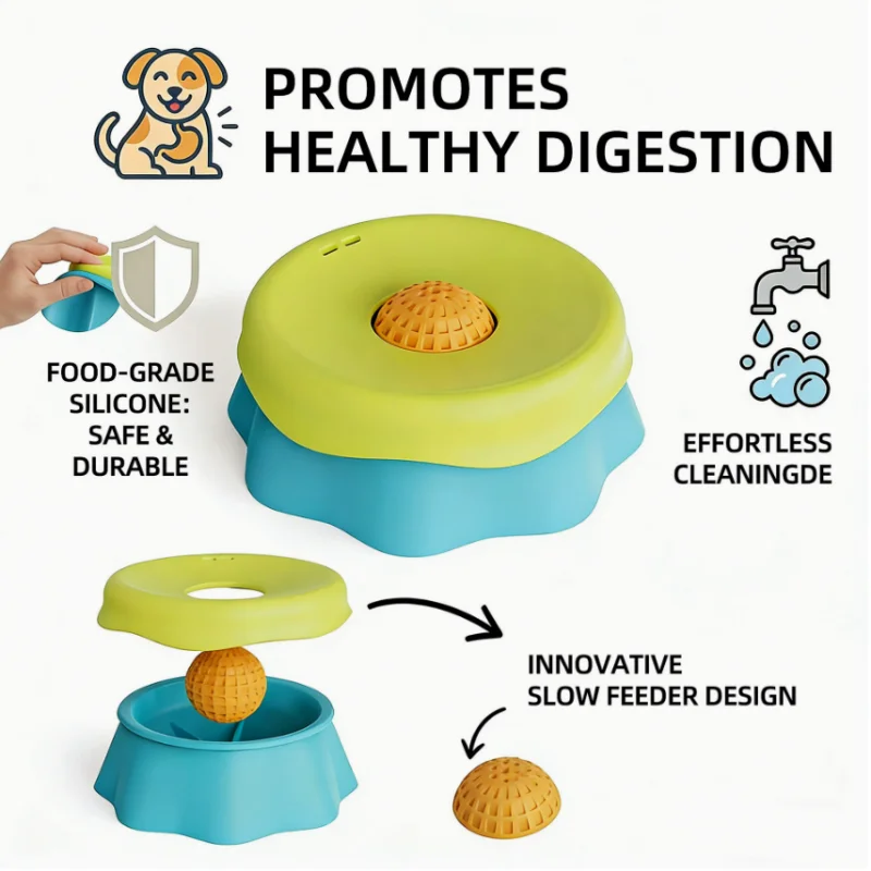 Innovative Dog Liquid Lick Bowl, Non‑Slip Anti‑Choking Pet Licking Bowl, Anxiety Relief Interactive Feeding Toy for Dogs