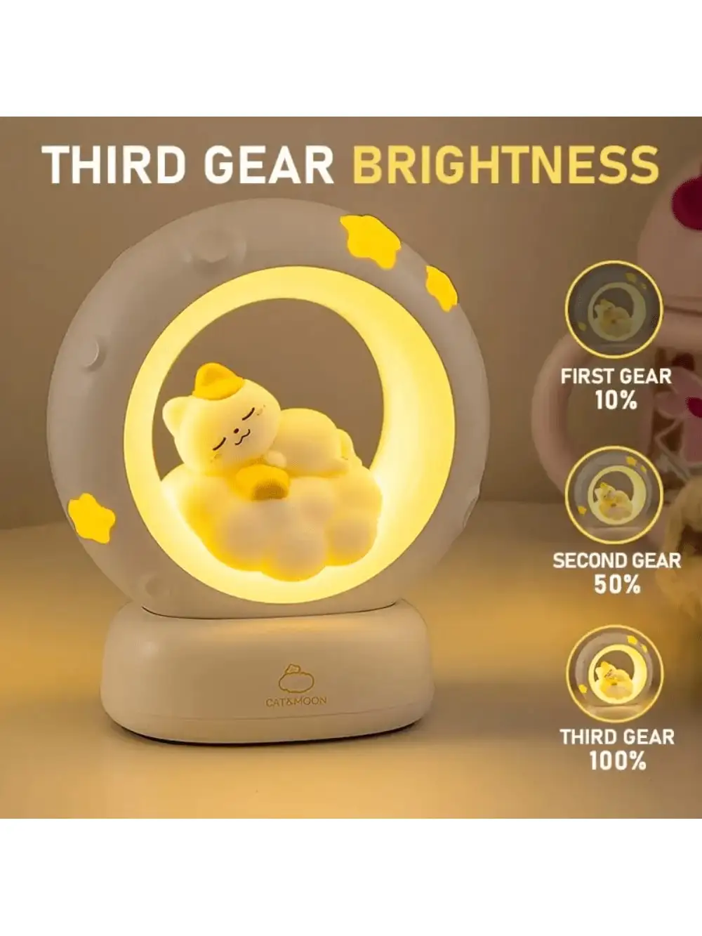 Cat & Rabbit Shaped Night Light, Battery-Powered Reading Lamp, Table Lamp, Room Decor, USB Rechargeable, Cute LED Multicolor Light, Suitable For Breastfeeding, Newborn Party, Home Decor And More, Also A Great Gift Choice.