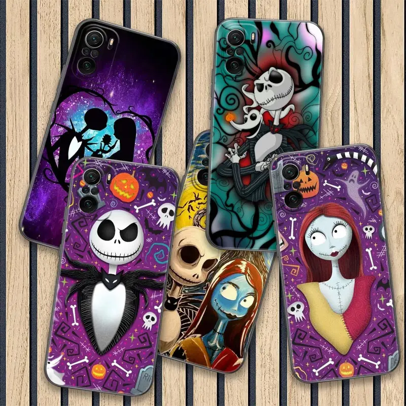 Jack Sally Skellington Poco F6 Pro Fundas For Xiaomi Poco X3 NFC X6 X4 X5 5G M4 M5 M6 F3 F4 F5 14 13T Pro Phone Case Back Covers