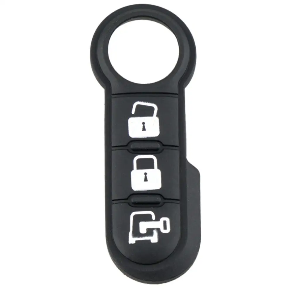 피아트 500 푼토 아바르스용 3버튼 자동차 키 쉘 폴딩형 리모컨 키 케이스 커버 (고무 재질)