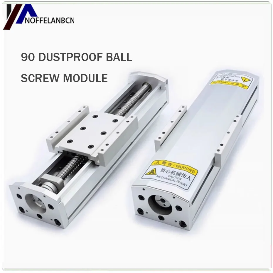 90 double track precision module fully enclosed ball screw guide rail cross hand cranked electric linear sliding table