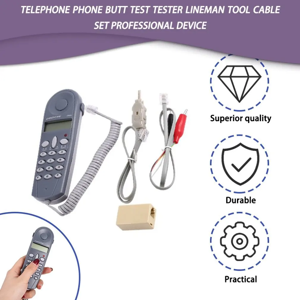 1 مجموعة الهاتف الهاتف بعقب اختبار اختبار لينيمان أداة شبكة كابل مجموعة جهاز المهنية C019 تحقق ل خط الهاتف خطأ