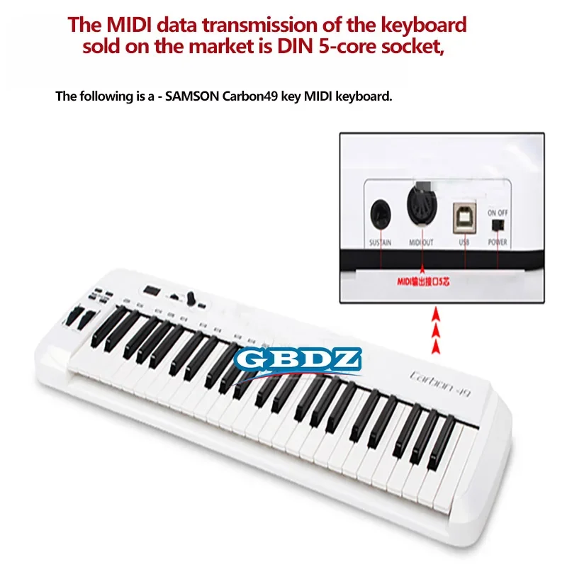 Adapter audio konferencyjny XLR żeński typu D, 5-pinowy, do klawiatury MIDI, złącze DIN 5/6/8-pinowe do lutowania, gniazdo do panelu 86. — zdjęcie produktu 4