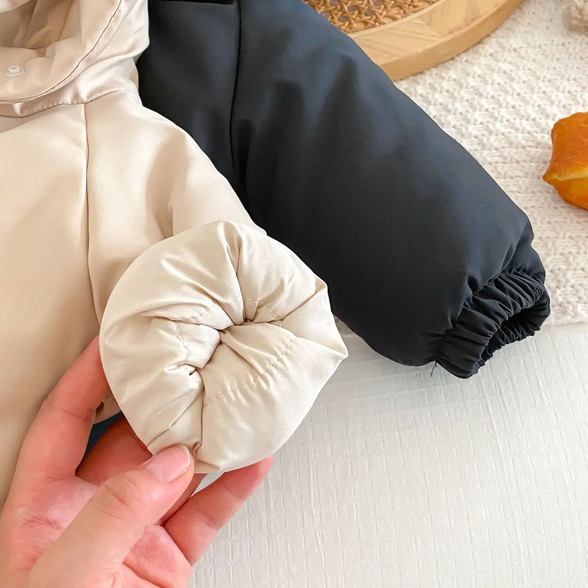 2024 Winter New in Kids Baby Girls Boys Thicken Quilted Warm Outfits, Infant Newborn Hooded Cartoon Profiling Jumpsuits Romper