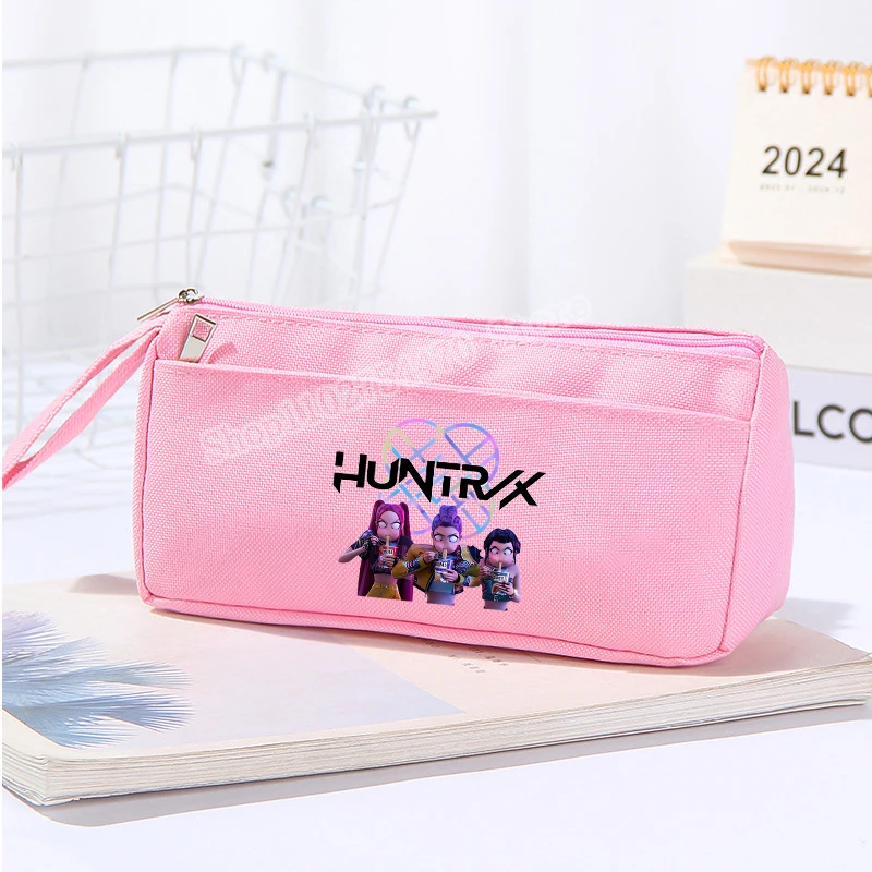 

KPop Demon Hunters пенал с рисунком Rumi Mira Zoey, сумка для ручек с принтом Kawaii, студенческая сумка для хранения канцелярских принадлежностей, школьные подарки