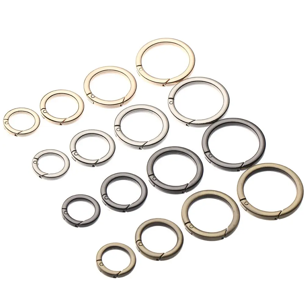 quality Zinc Alloy Hooks Round Push Trigger Snap Clasp Clip Spring O-Ring Buckles Carabiner Purses Handbags Bag Belt Buckle