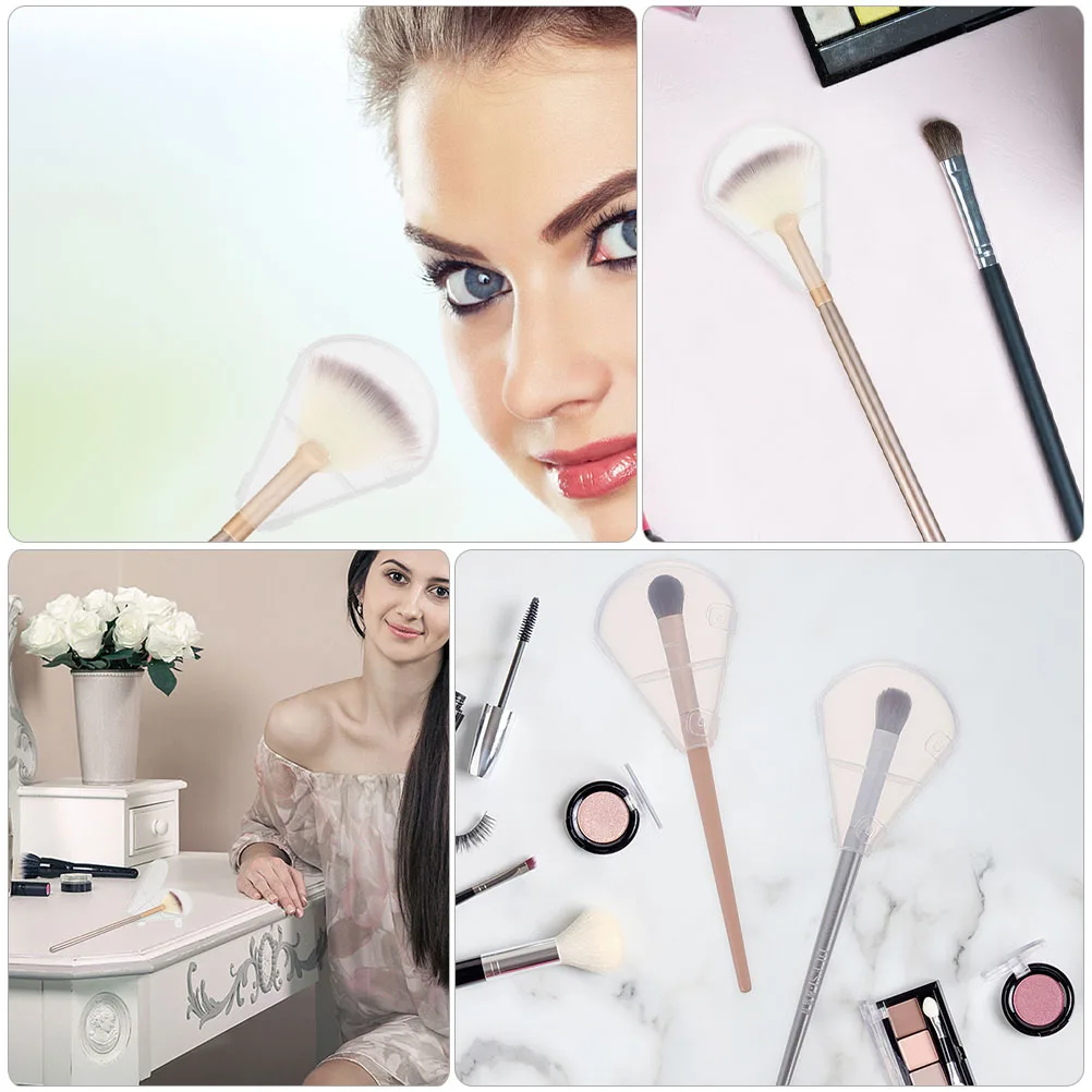 

15 Pcs Highlight Brush Makeup Head Cover Protective Plastic Pouch Protector Covers Accessories