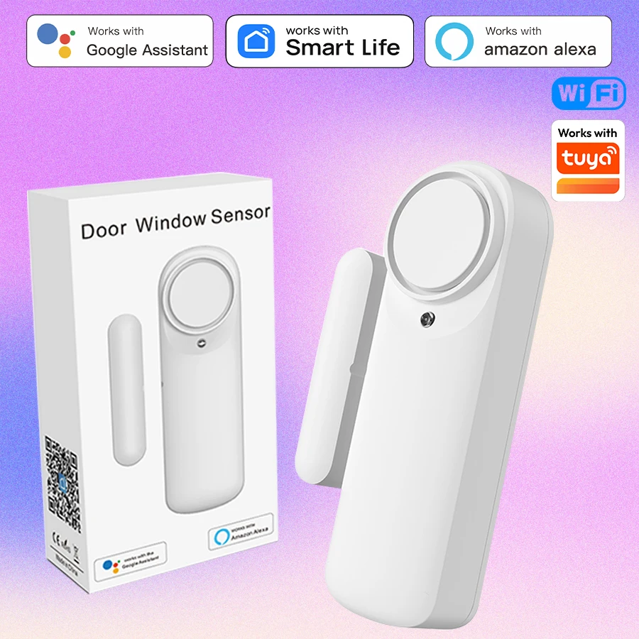 FARYLINK Smart Tür Sensor WiFi 100dB Sound Fenster Sensor Smart Leben Arm Unscharf Tür Sensor APP Alarm Alarm Tür Sensor tuya
