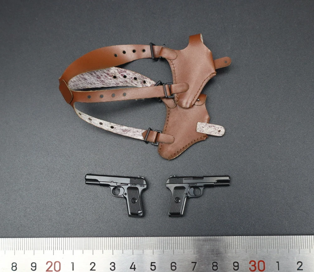 Hot Sales 1/6 Shoulder Leather Strap Belt M1911 the Secondary Weapon PVC Material Can't be Fired Fit 12