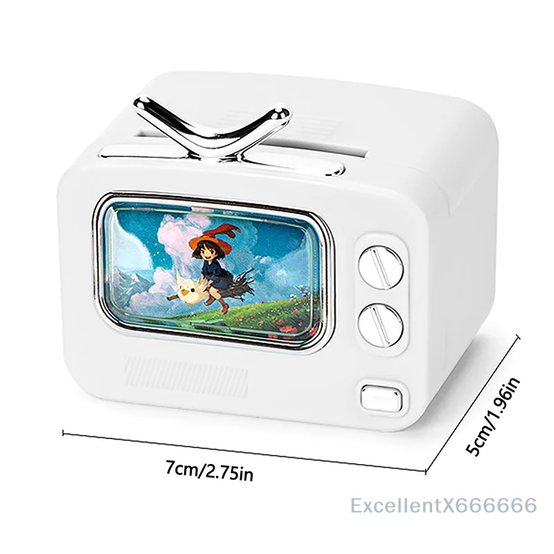 

Automatic Toothpick Dispenser in TV Shape Retro Style Portable Plastic Toothpick Holder Container for Tabletop Decor