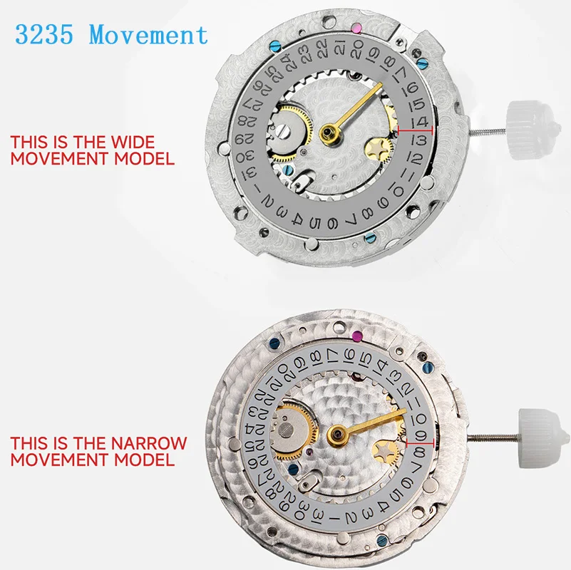 

Автоматический механический механизм Shanghai 3235 с гравировкой для широкого/узкого календаря 3235, мод Blue Balance, замена механизма