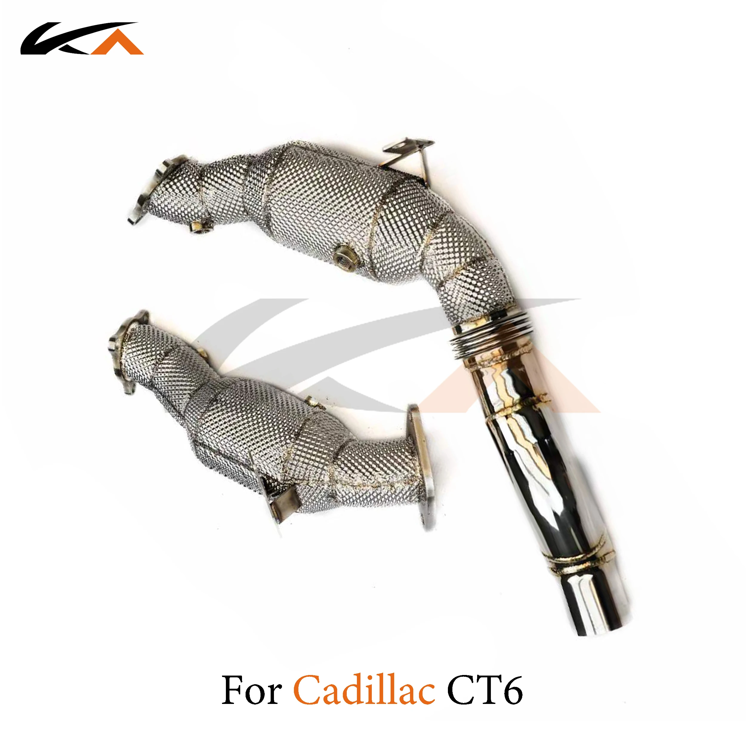 KA Tuning exhaust system header stainless downpipe for Cadillac CT6 3.0T axle pipe catalysis heat shield