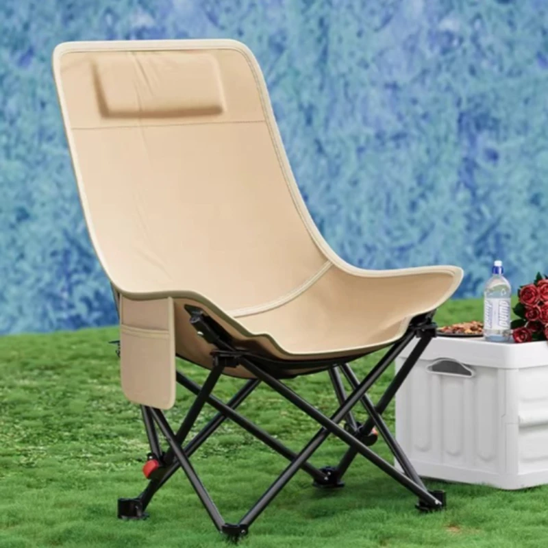 

Portable Foldable Camping Chair Angle Adjustable Beach Camping Chair Equipment Backrest Sillon De Descanso Camping Supplies