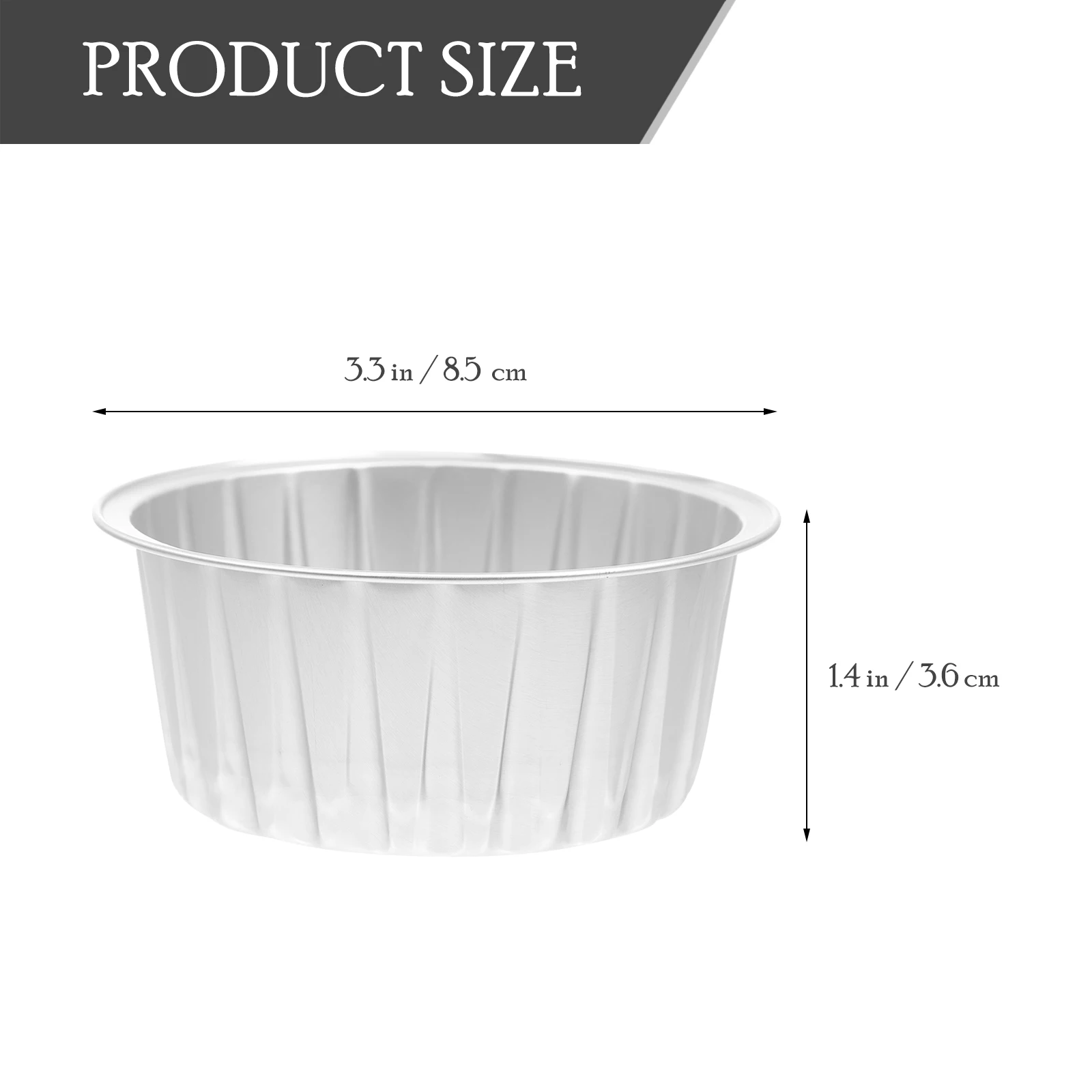 

50 Pcs Aluminum Foil Cups Dessert Baking Small Cake Muffin Tin Aluminium Pudding Bake