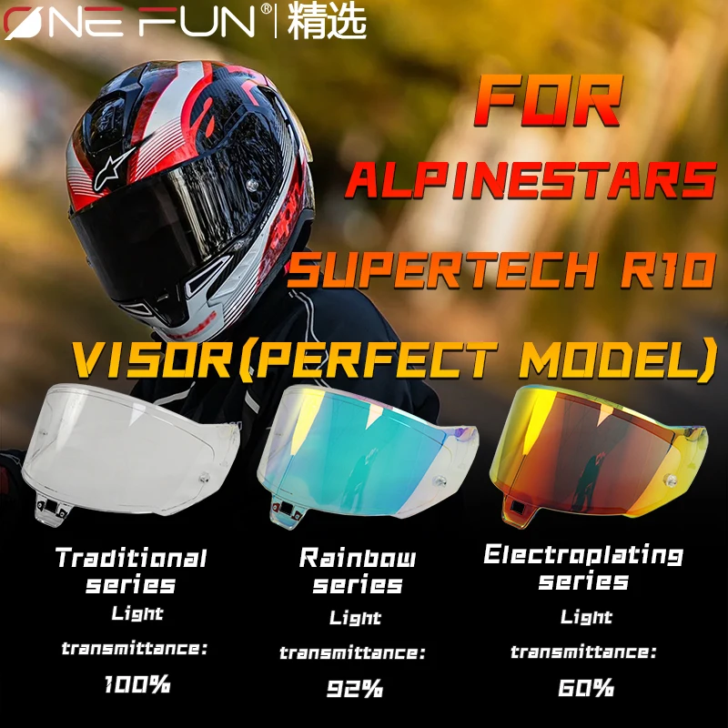 Alpinestars Super Tech SR10 Visor Replacement with UV Protection