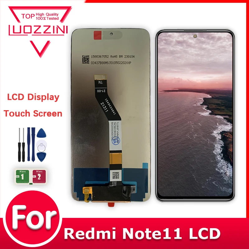 100% Tested For Xiaomi Redmi Note 11 5G LCD Display Touch Screen Panel Digitizer Display Assembly Replacement Parts