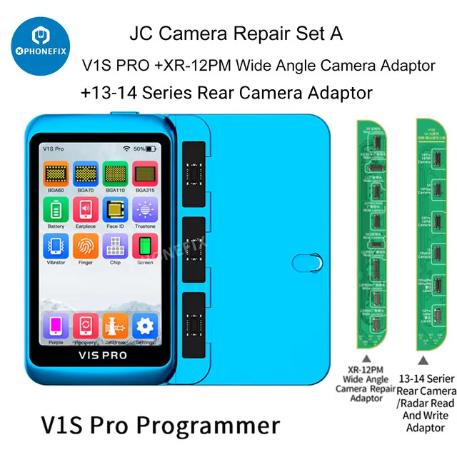 JCID V1SE Reparação Câmera Traseira, Não-Remoção Tag-on, FPC Flex Cabo Board para iPhone XR 11 12 13 14 Pro MAX, Remover Aviso Error Tool