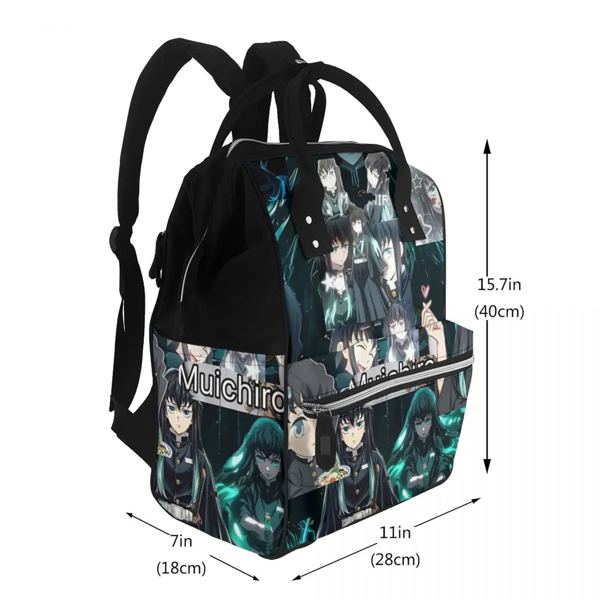 Muichiro Tokito Student Backpack School Bag Hiking Travel Daypack for Men Women Bookbag Shoulder Bags
