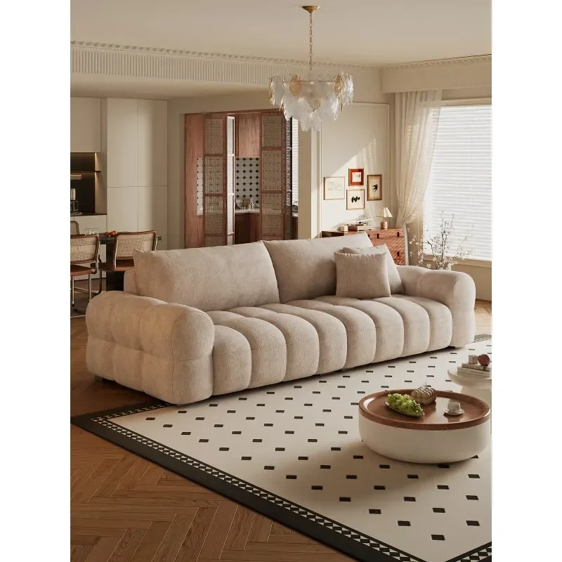 Puff fabric sofa living room 2026 new small apartment removable sofa