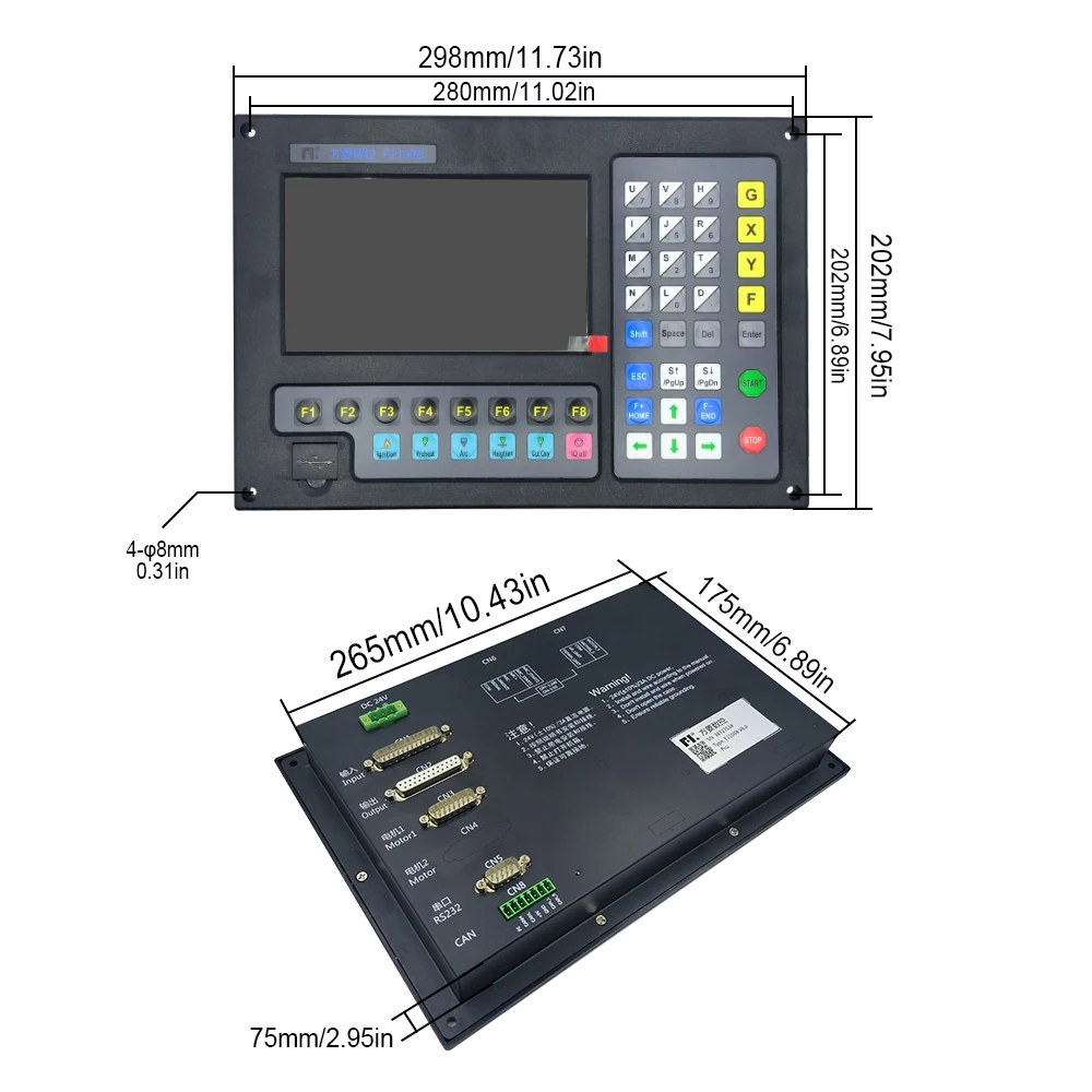 F2100B 2 axis CNC motion controller CNC flame cutting machine  plasma numerical control supports G code and FastCAM FreeNest