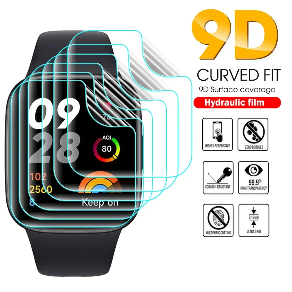 1-10pcs Hydrogel Film For Redmi Watch5 4 Watch3 2 Lite Smartwatch Soft Screen Protector Anti-Scratch Films For Redmi Watch 3 4 5