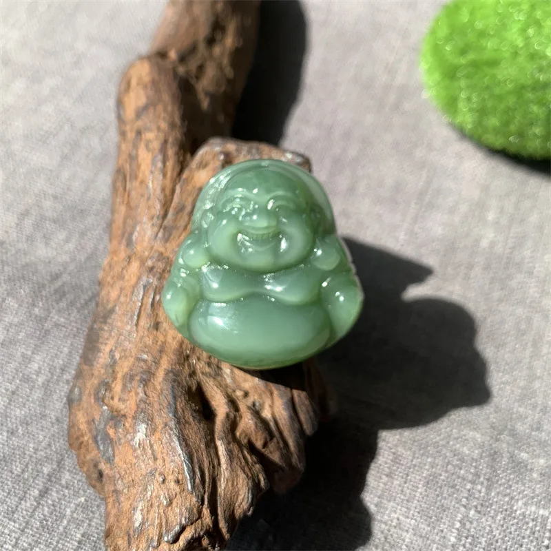 Natural Hetian Jade'S Eye Buddha Pendant, Jewelry Women, Amulet