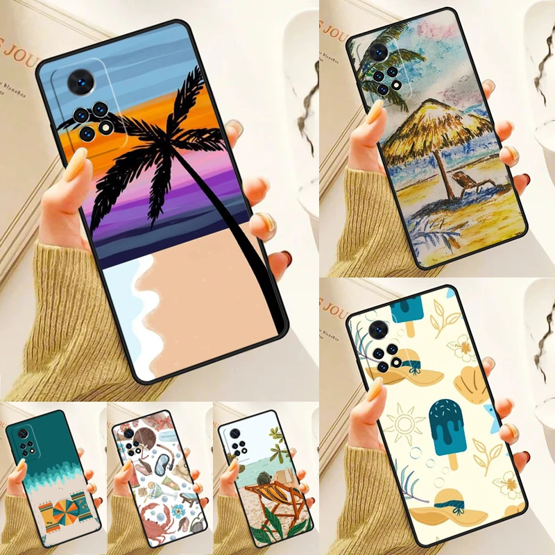 Beautiful Beach Summer Relax Case For Samsung Galaxy S24 Plus S23 S20 S21FE Lite S22 Ultra Note 20 S8 S9 S10 Phone Coque