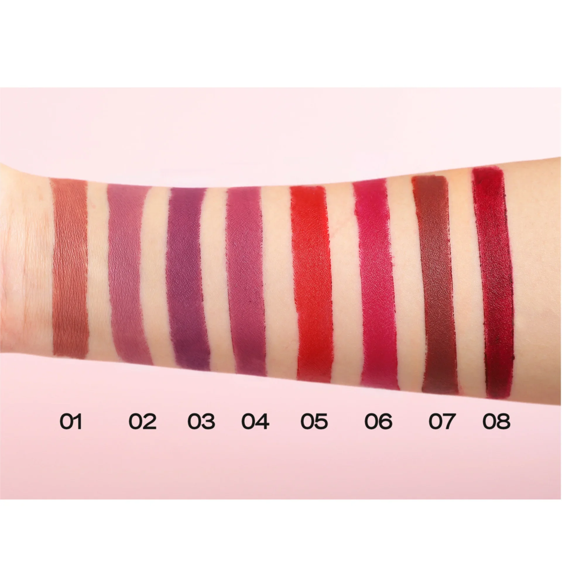 HANDAIYAN Samt Matt Lippenstift Geschenkbox Set Schlanke Lippenstifthülsen Langlebige Antihaft-Tasse Koreanisches Lipgloss-Make-up