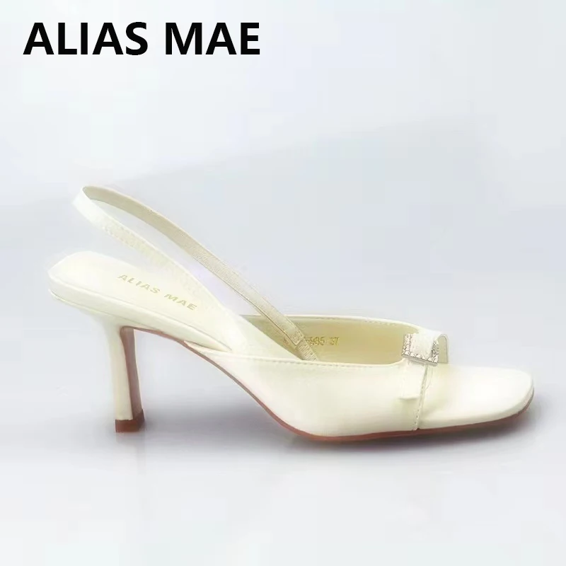 

ALIAS MAE High Heeled Sandals Women's 2024 Summer New Design Simple Solid Color High Quality Leather Comfortable Party Casual