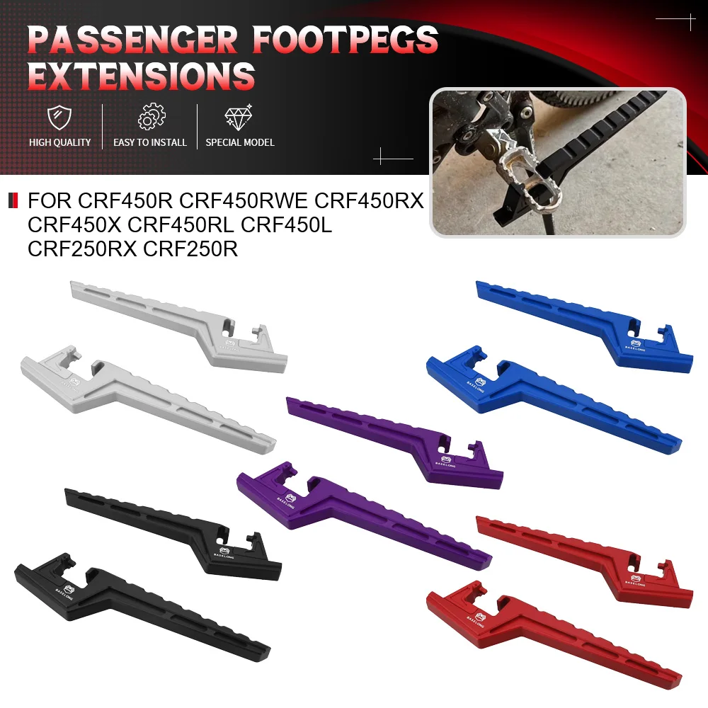 

For Honda CRF450R CRF450RWE CRF450RX CRF450X CRF450RL CRF450L CRF250RX CRF250R Motocross Dirt Bike Passenger Footpegs Extension