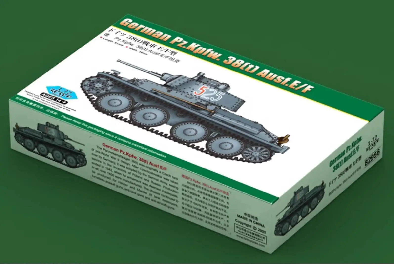 

HOBBY BOSS 82956, масштаб 1/72, немецкий Pz.Kpfw. Комплект пластиковых моделей 38(t) Ausf.E/F