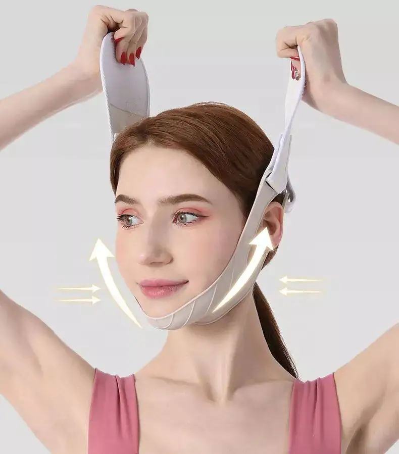 Newest Silicone V Shape Bandage Face Lift Up Slimming Mask Belt Anti Wrinkle Reduce Double Chin Band V Face Chin Cheek Strap