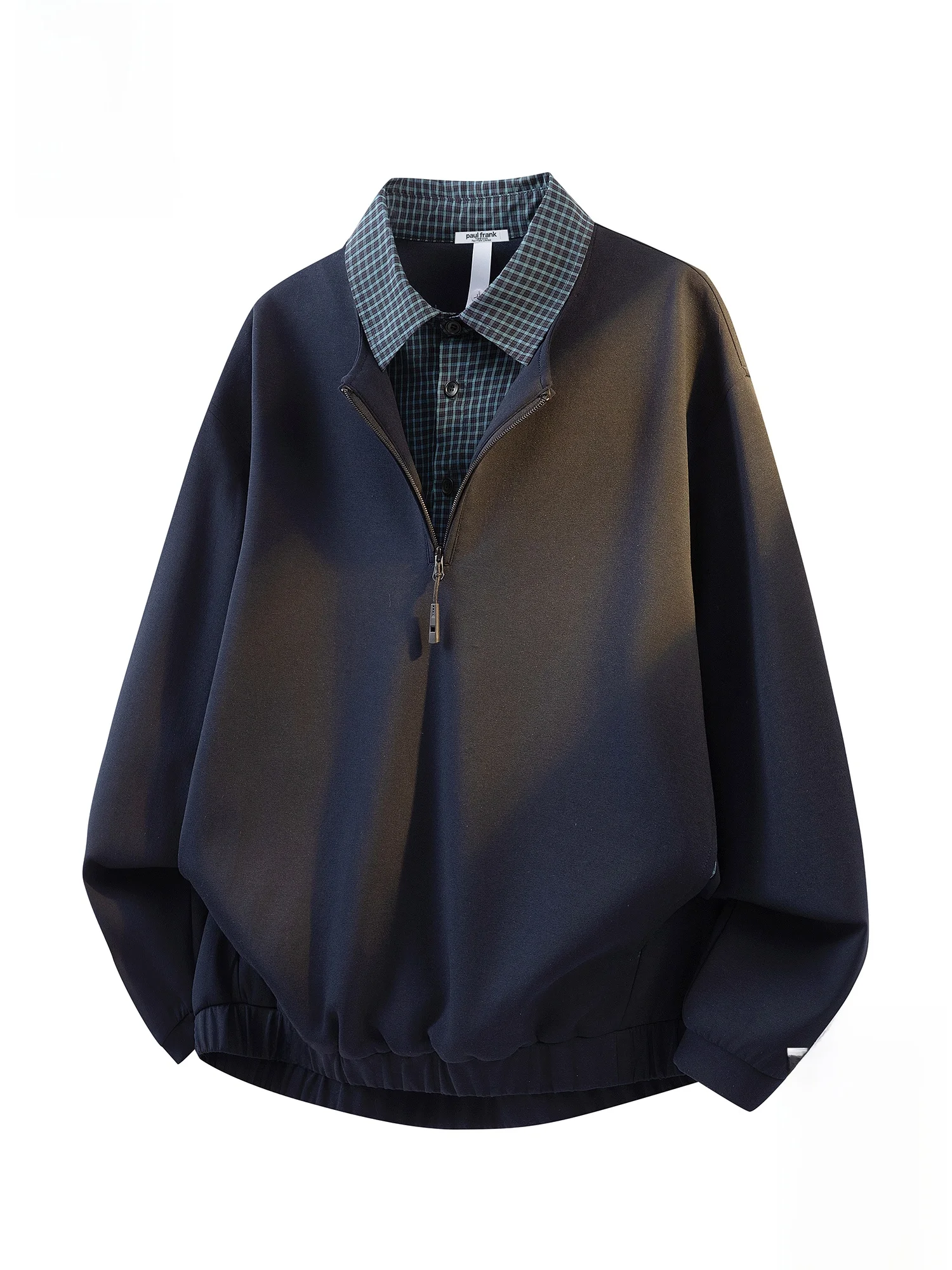 

PaulFrank Loose Long Sve irt Collar Sweatirt Men's Spring New Sle Casual Comfortable Polyester Cotton Blend Zipper D...