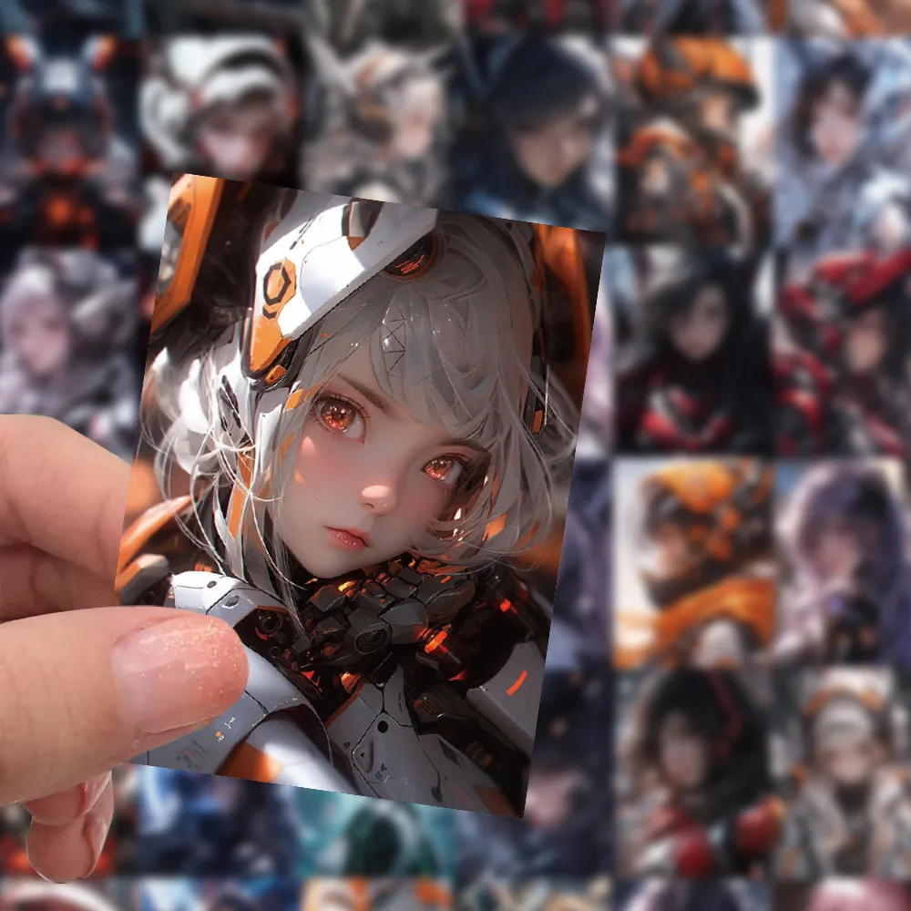 60 قطعة من ملصقات Mecha Girl - ديكور مستوحى من الخيال العلمي لمشاريع الهواتف وأجهزة الكمبيوتر المحمولة متجر AnimeWorlds