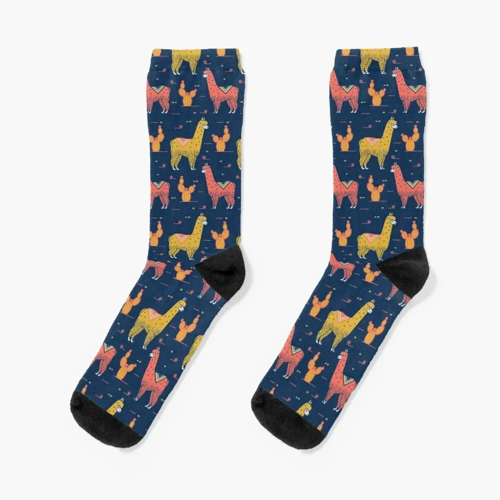 Desert Llama Socks kawaii floor Socks For Women Men's