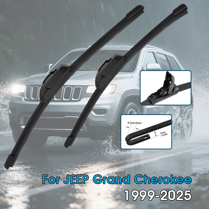 Auto Wischer Klingen Für JEEP Grand Cherokee WG WJ WH WK WL 1999-2025 Windschutzscheibe Windschutz Frontscheibe Klingen auto Zubehör