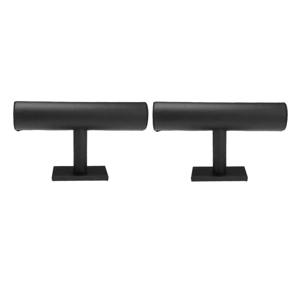 

2Pcs Wooden Jewelry Chain Hairband Bracelet Jewelry Display Stand