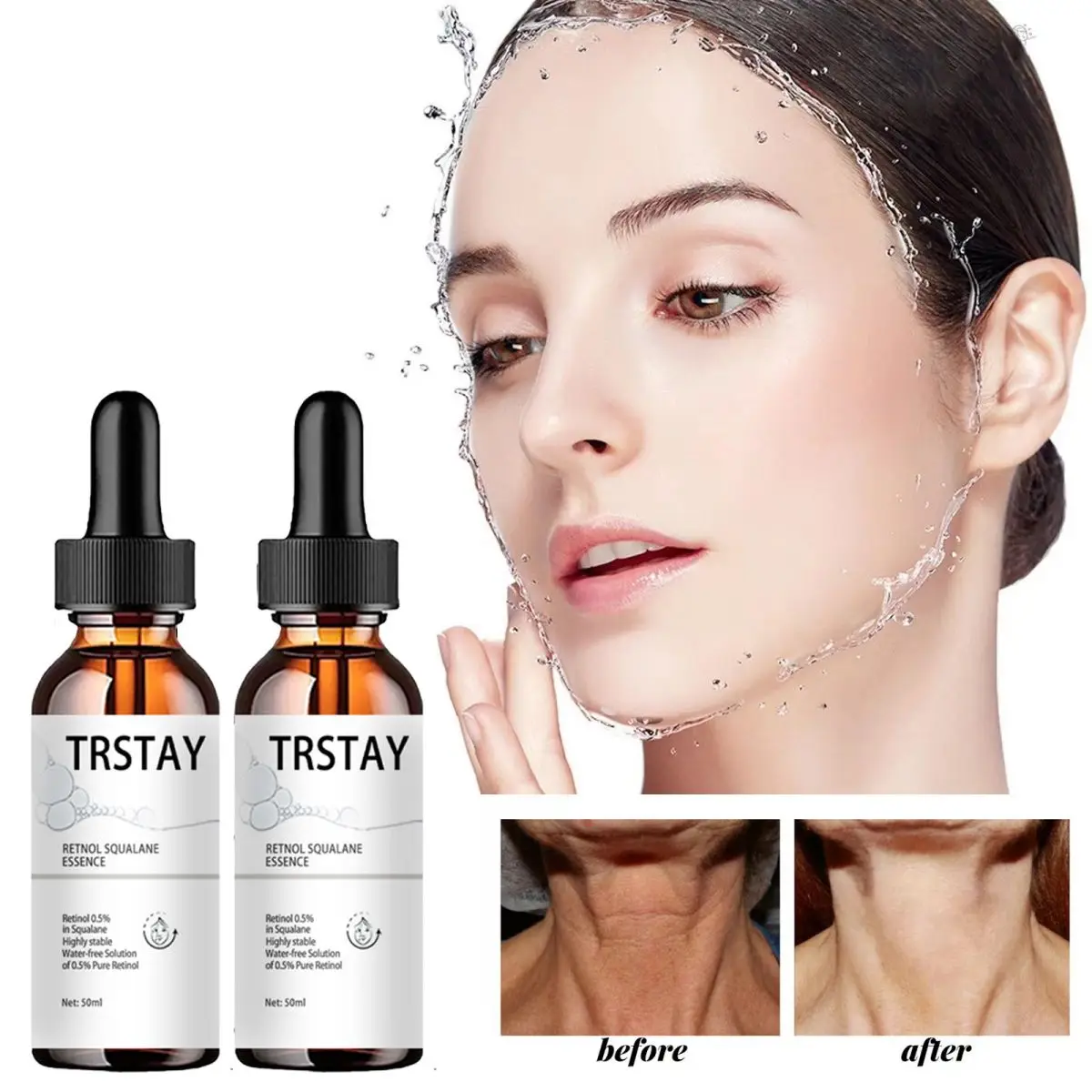 Retinol Anti Aging Remove Wrinkle Serum Lifting Brighten Face Skin Fade Eye Fine Lines Moisturizing Firming Facial Essence