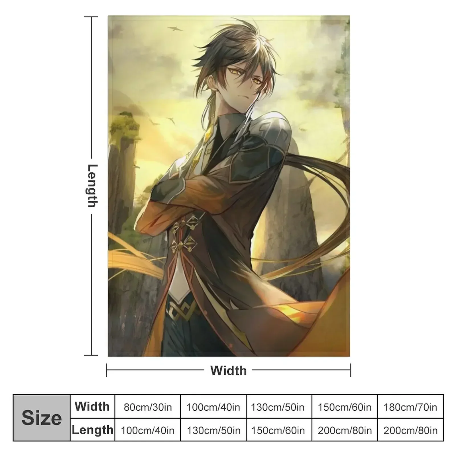 Zhongli ! Throw Blanket couch cozy soft plush fuzzy picnic outdoor blanket