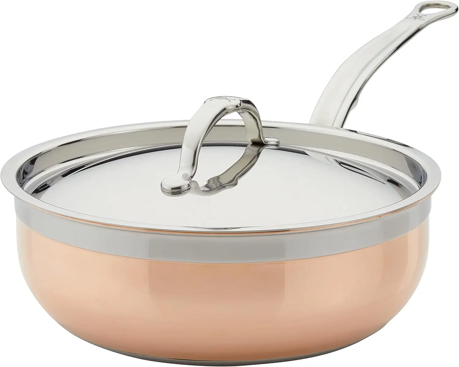 

Hestan - CopperBond Collection - 100% универсальная кастрюля из чистой меди, совместимая с индукционной варочной поверхностью, 3,5 кварт