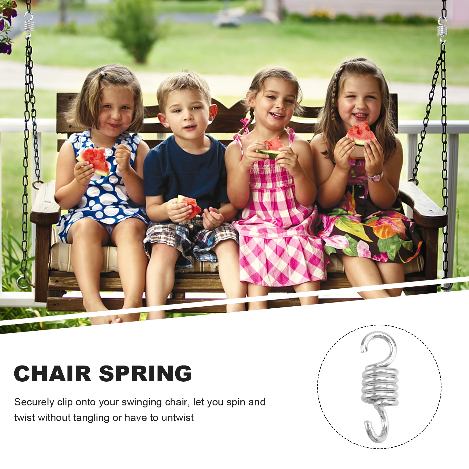 

Heavy Duty Hammock Chair Spring Swing Stainless Steel Long Coil Low Noise Porch Swings Hanging Accessories Outdoor Furniture