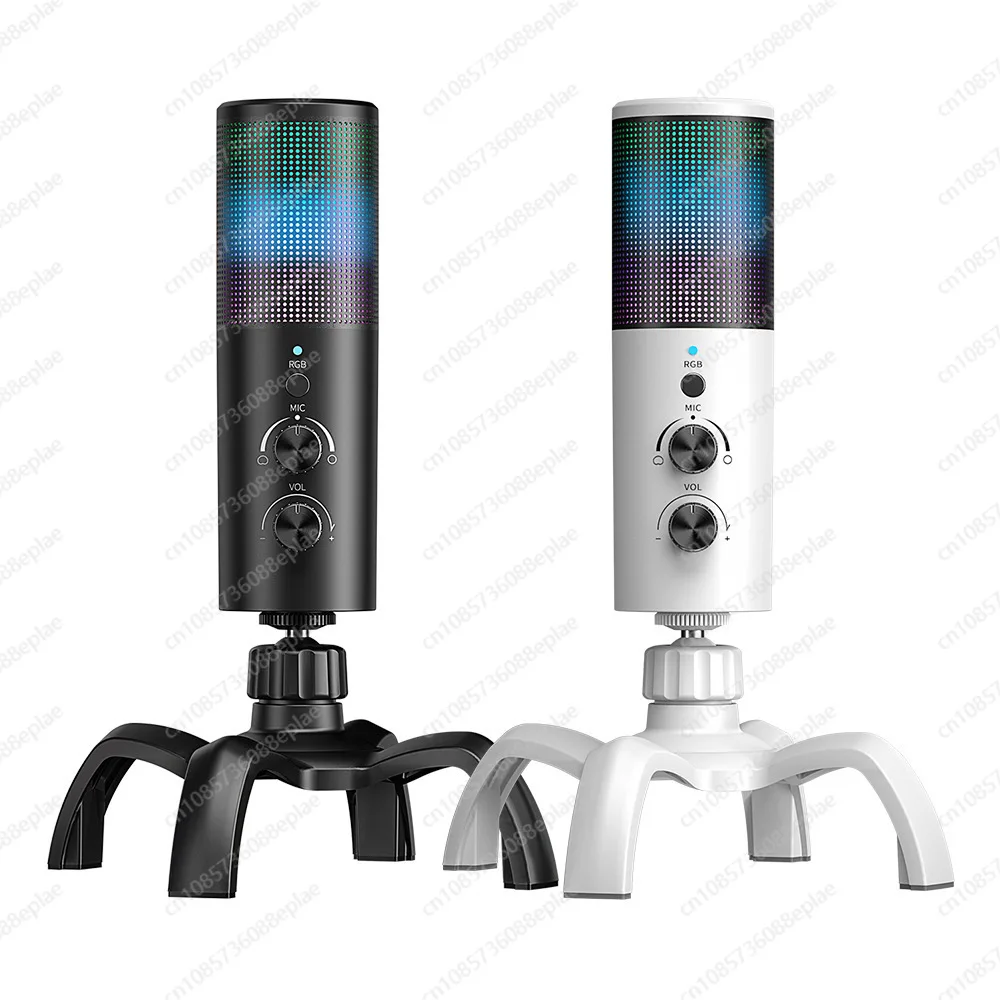 RGB USB Gaming Microphone | Plug & Play PC Mic for Streaming, TikTok, Vocal Recording & Voice Over