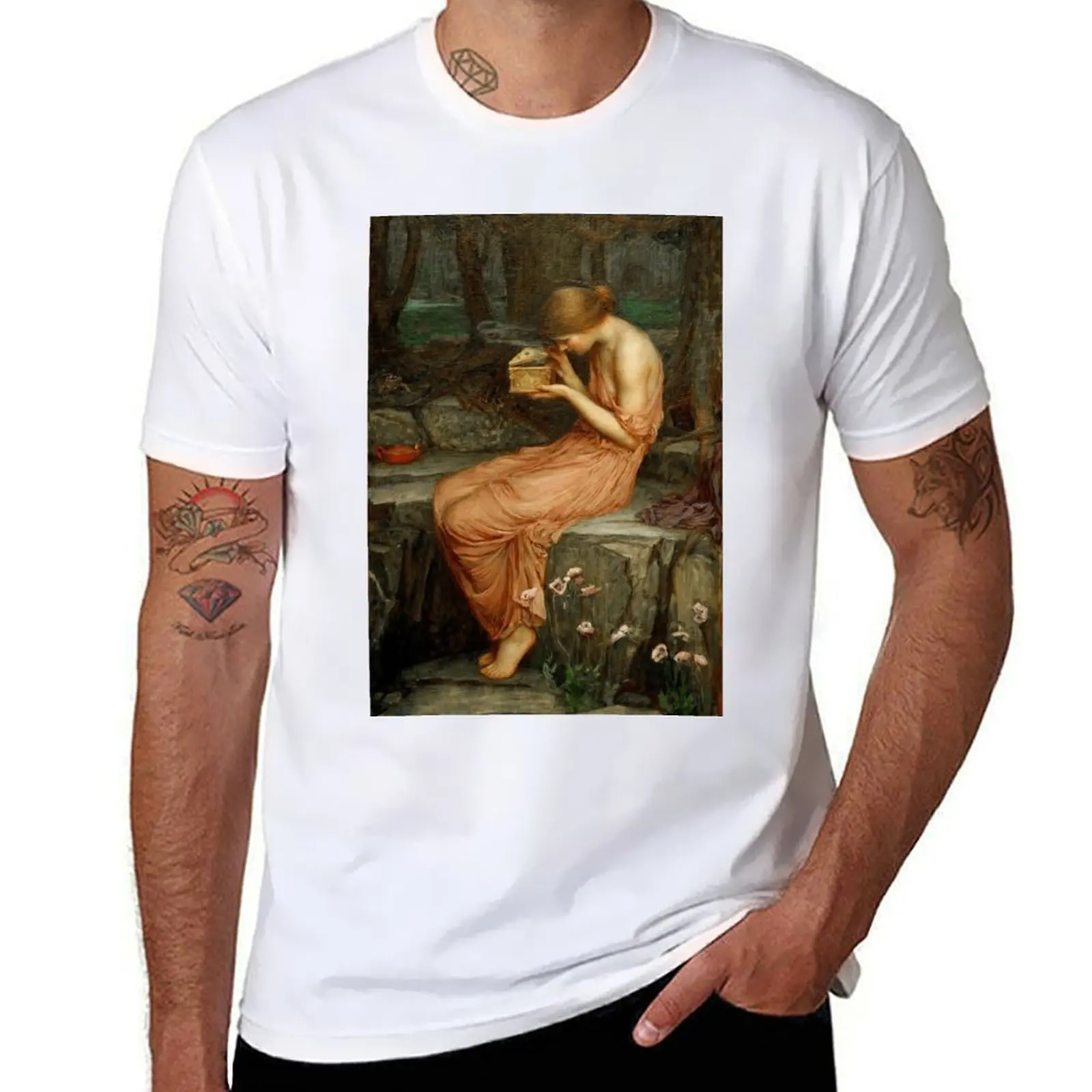 

John William Waterhouse - Psyche opening the box T-shirt quick drying tees plain plain black t shirts men