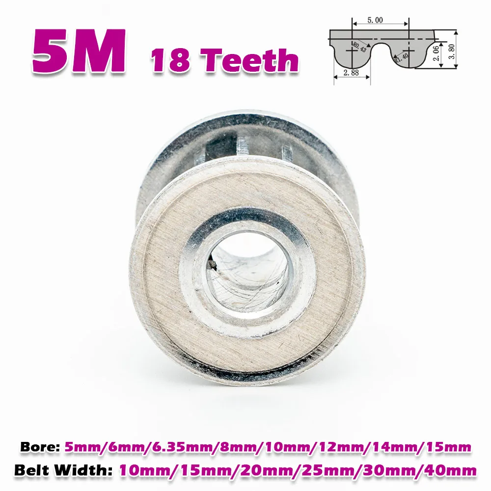 HTD5M AF 18Teeth Timing Belt Pulley 18T HTD 5M Belt Width 11~41mm Bore 5~15mm Driving Sheave Transmission Wheel 18 Teeth CNC 5M