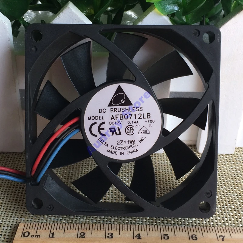 

Original Delta AFB0712LB 7015 12V 0.14A 7cm Dual ball bearing ultra quiet CPU cooling fan 2800rpm air blower