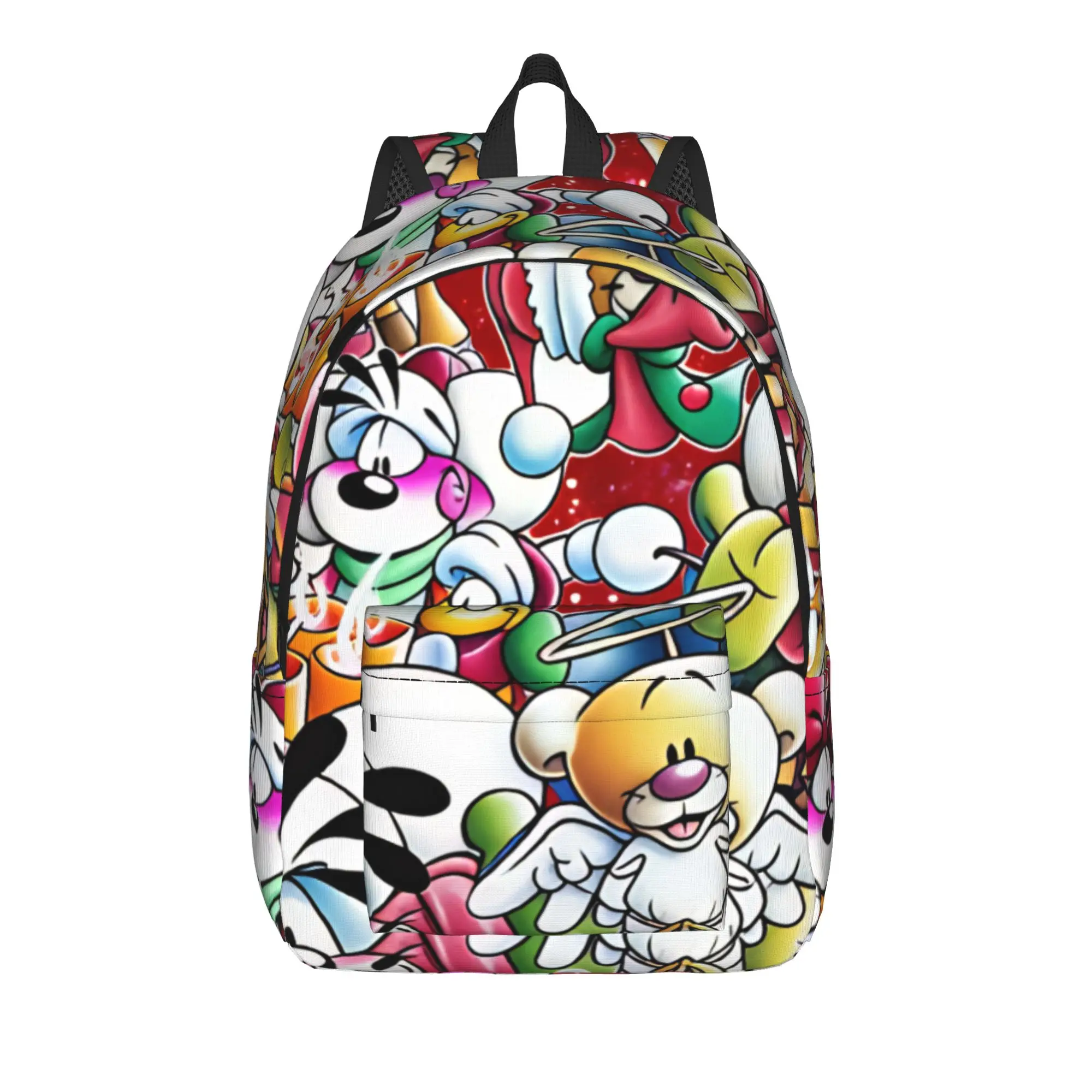 Cartoon D-Diddl Rat Backpack Pink Character  Camping Backpacks Women Men Casual High School Bags Custom Lightweight Rucksack