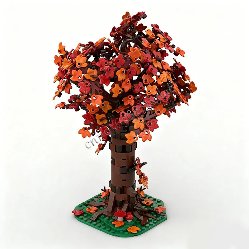 568 PCS Trees Plants And Trees Collection Big Red Oak MOC Customize Modular Building Block Design Model DIY Festival Toy Gift
