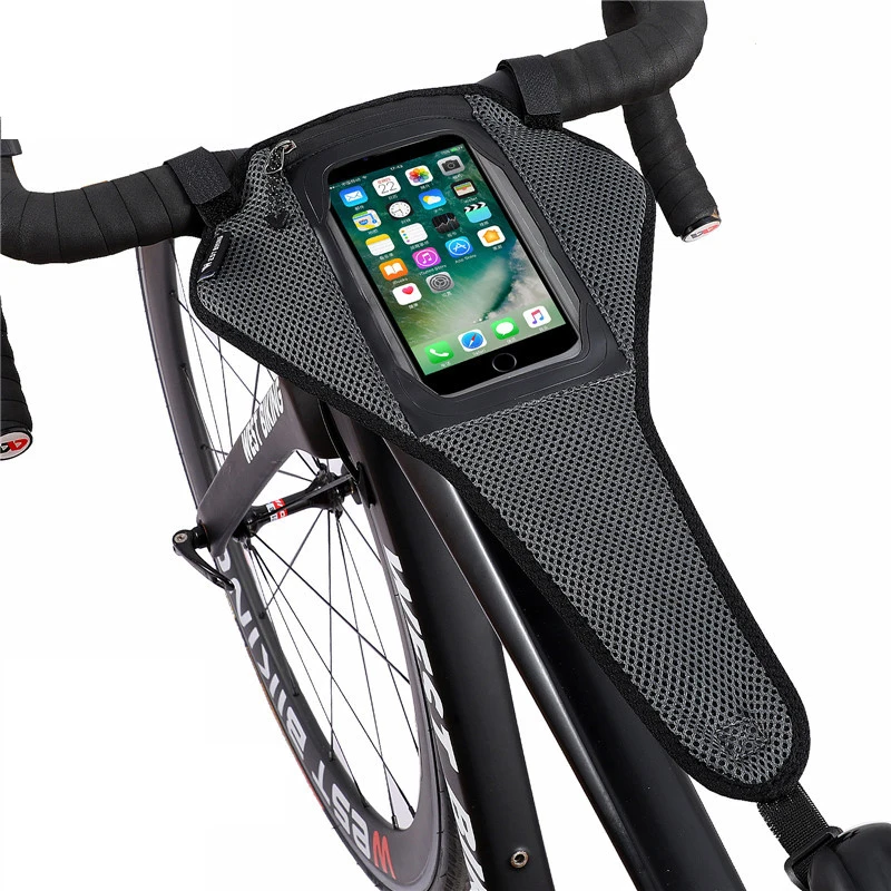 AliExpress West Biking WEST BIKING Bike Trainer Sweat Net Indoor Cycling Accessories MTB Road Bike Exercise Protector with Phone Pouch Sweat Guard